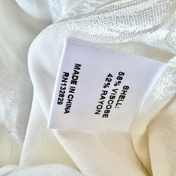 Majorelle Ivory White Averie Floral Jacquard Satin Midi Slip Drape Neck Dress XL - Picture 4 of 12